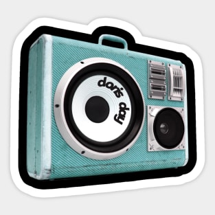 a radio with doris day sticker Sticker